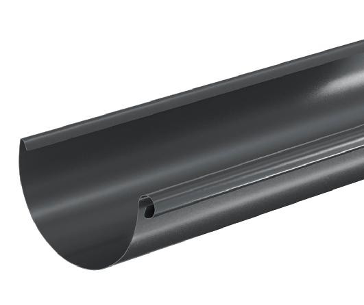 Водосток Aquasistem, система 125x90 - Водосточный желоб 3.00м RAL 7024 Тёмно-серый купить в Переславле-Залесском