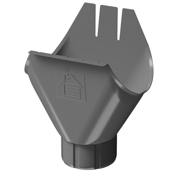 Воронка желоба D125 Döcke STAL PREMIUM Графит, (RAL 7024) купить в Переславле-Залесском
