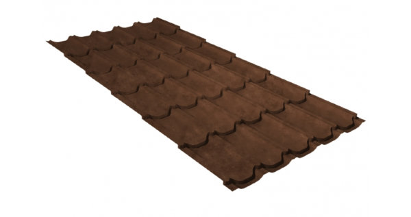 Металлочерепица квинта плюс GL 0,5 Safari Twincolor Brown купить в Переславле-Залесском
