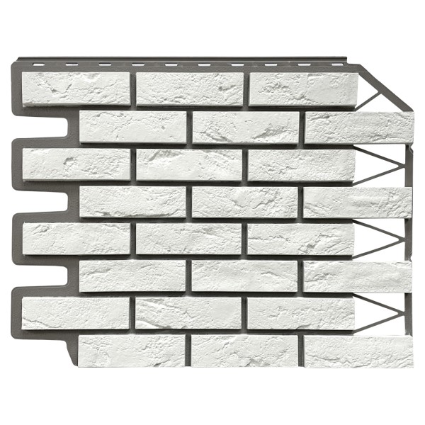 Фасадная панель FineBer, Кирпич Баварский, Белый купить в Переславле-Залесском