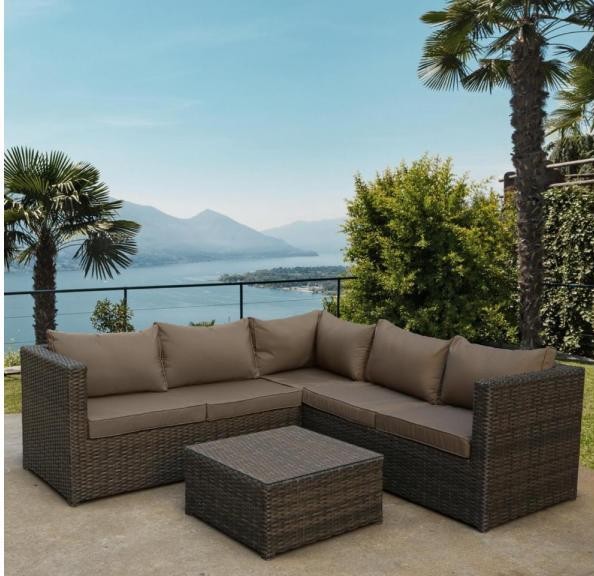 Комплект мебели AFINA плетеной из иск. ротанга YR825A Brown/Beige купить в Переславле-Залесском