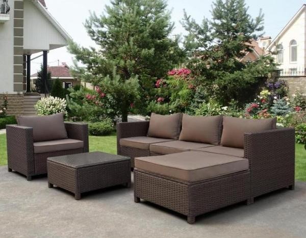Комплект мебели AFINA плетеной из иск. ротанга YR821A Brown/Beige купить в Переславле-Залесском