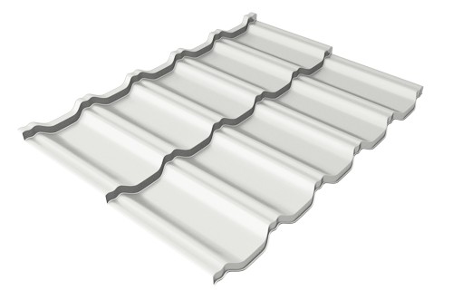 Металлочерепица модульная Квинта Uno Grand Line c 3D резом 0,5 Satin RAL 9003 сигнальный белый купить в Переславле-Залесском