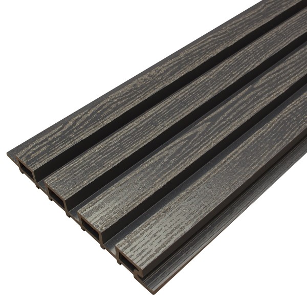 Фасадная доска из ДПК Faynag Wood Рейка Мокрый Асфальт купить в Переславле-Залесском