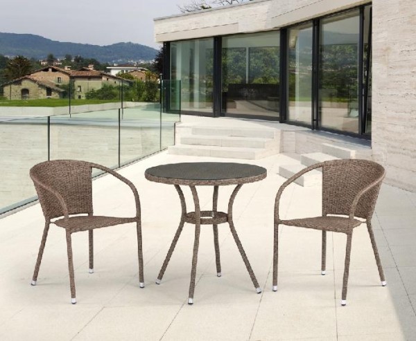 Комплект плетеной мебели AFINA из иск. ротанга T282ANT/Y137C-W56 Light Brown 2Pcs купить в Переславле-Залесском