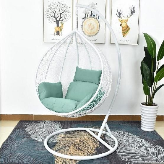 Кресло Подвесное из искусственного ротанга AFM-168A-L White/Green купить в Переславле-Залесском