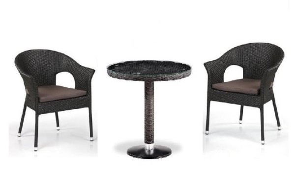 Комплект плетеной мебели AFINA из иск. ротанга T601/Y79A-W53 Brown 2Pcs купить в Переславле-Залесском