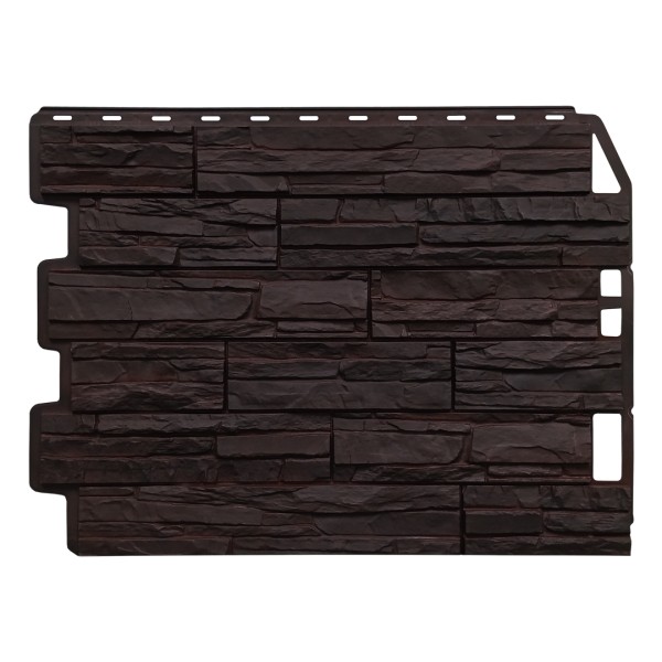 Фасадная панель FineBer, Скол - Тёмно коричневый купить в Переславле-Залесском