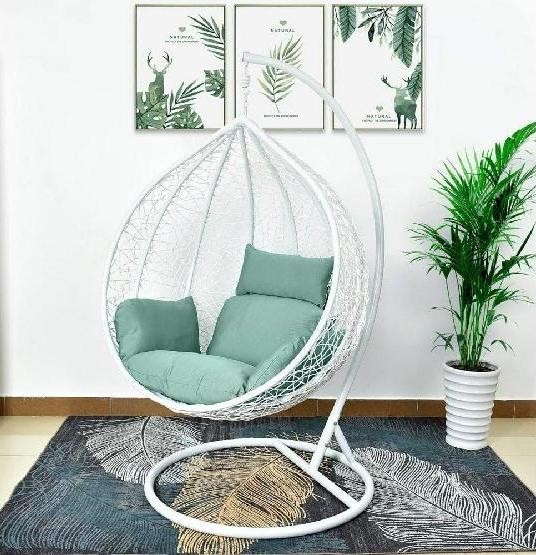 Кресло Подвесное из искусственного ротанга AFM-168A-XL White/Green купить в Переславле-Залесском