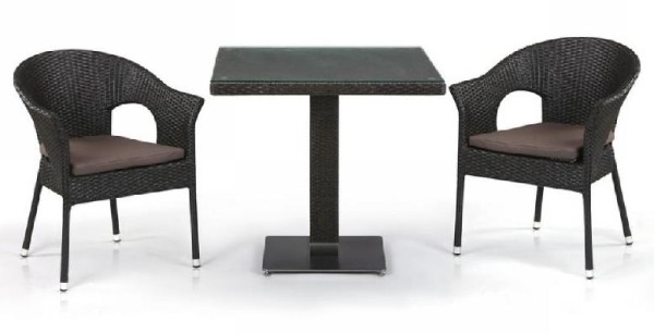 Комплект плетеной мебели AFINA из иск. ротанга T605SWT/Y79A-W53 Brown 2Pcs купить в Переславле-Залесском
