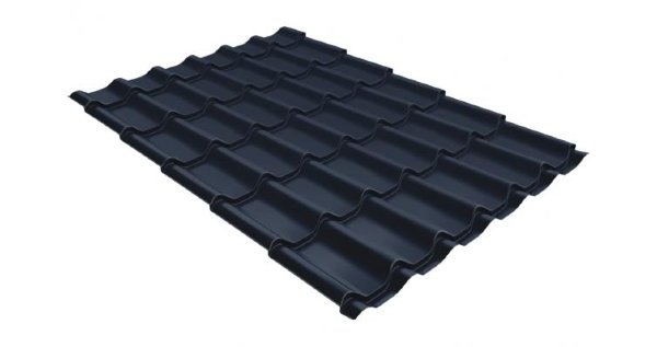 Металлочерепица классик 0,5 Satin RAL 7024 мокрый асфальт купить в Переславле-Залесском
