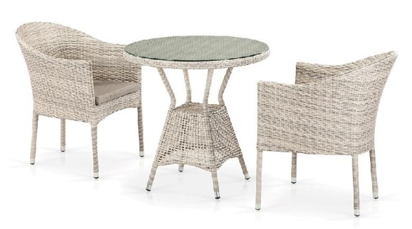 Комплект плетеной мебели AFINA из иск. ротанга T705ANT/Y350-W85 Latte 2Pcs купить в Переславле-Залесском