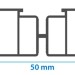 Лага алюминиевая KRONEX 50x25x3000 мм несущая купить в Переславле-Залесском
