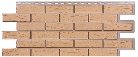 Фасадная панель T-Сайдинг-Кирпич Саман Бежевый купить в Переславле-Залесском