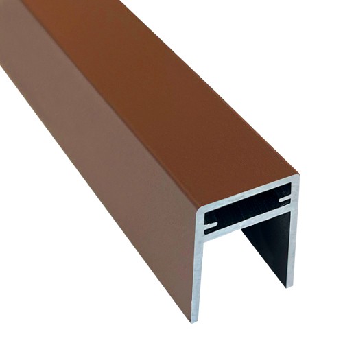 П-профиль Алюминиевый EasyDecking 35x25 Коричневый купить в Переславле-Залесском