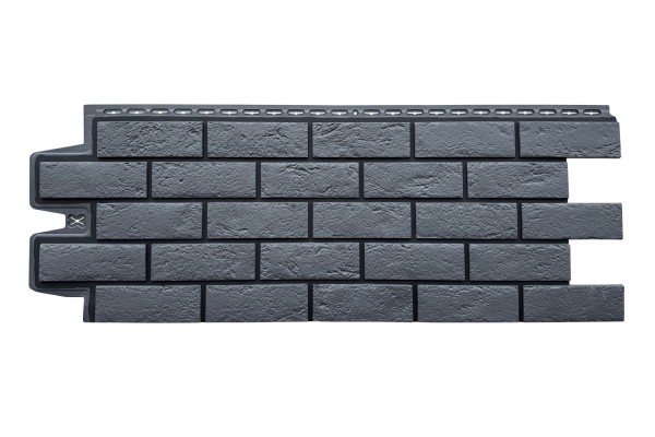 ФП Grand Line состаренный кирпич премиум Графит (шов RAL 9005) купить в Переславле-Залесском