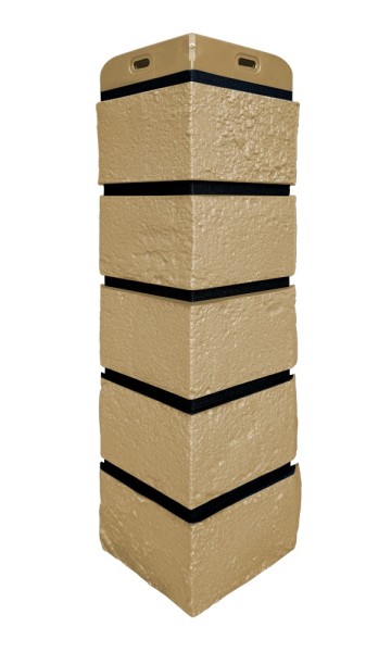 Угол Grand Line состаренный кирпич премиум Песочный (шов RAL 9005) купить в Переславле-Залесском